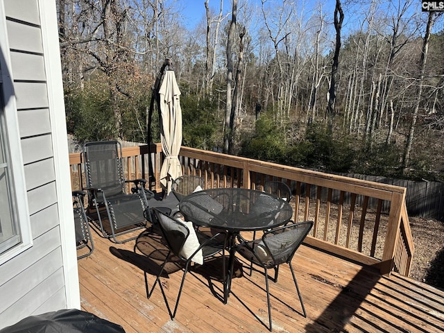 view of wooden deck