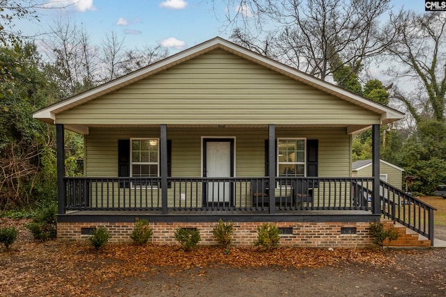 bungalow-style home with a porch