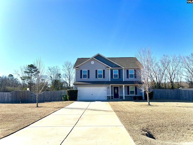 view of front of house featuring a garage