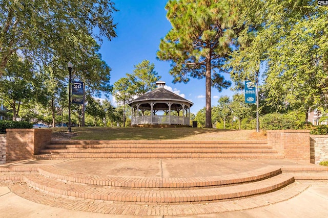 view of community featuring a gazebo