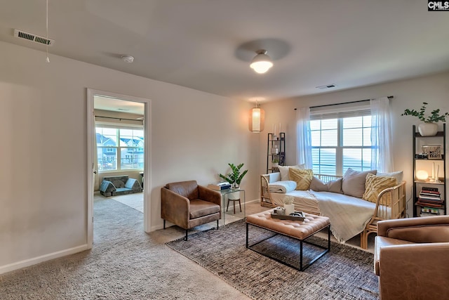 view of carpeted living room