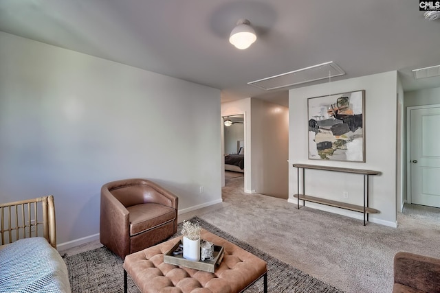 view of carpeted living room