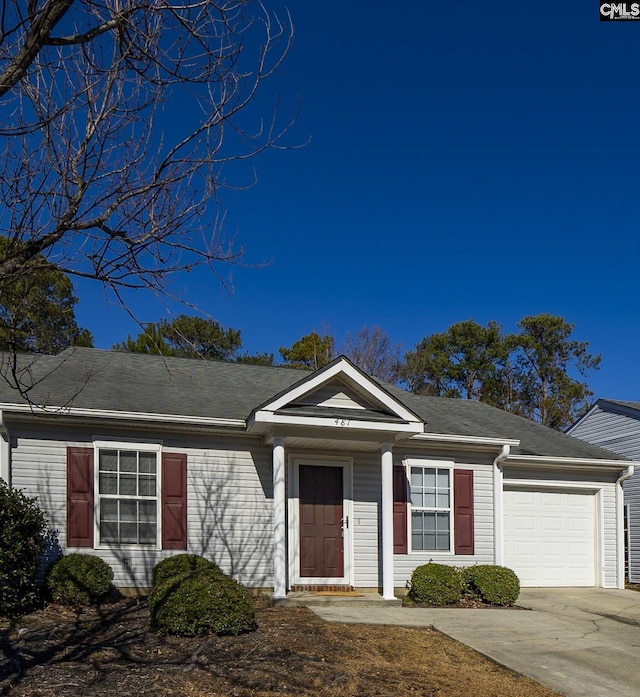 ranch-style house with a garage