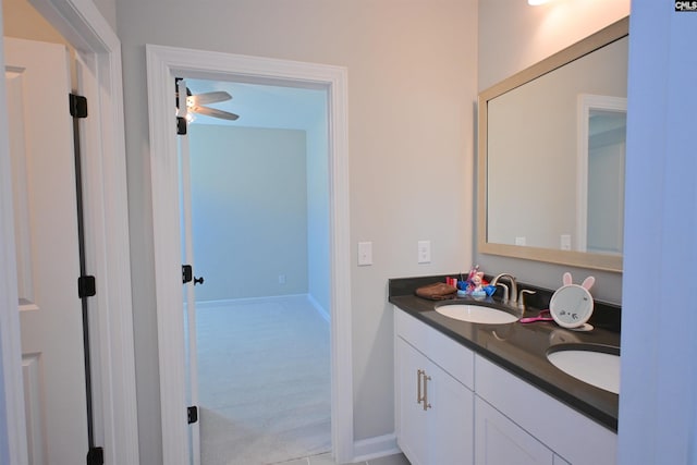 bathroom with vanity