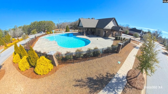 view of pool with a patio area