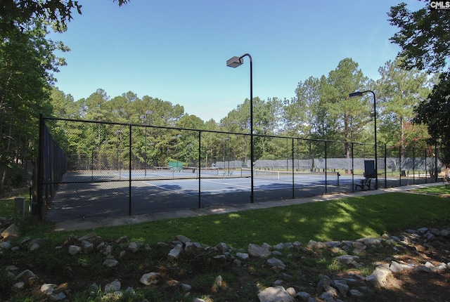 view of tennis court