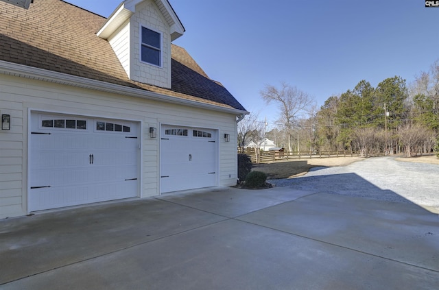 view of home's exterior featuring a garage