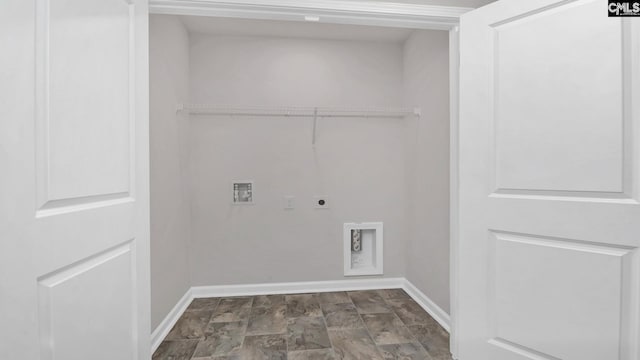 laundry area with hookup for an electric dryer and hookup for a washing machine