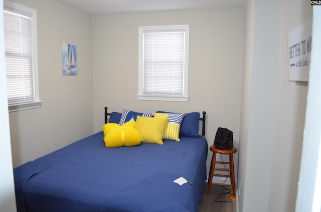 bedroom featuring wood-type flooring