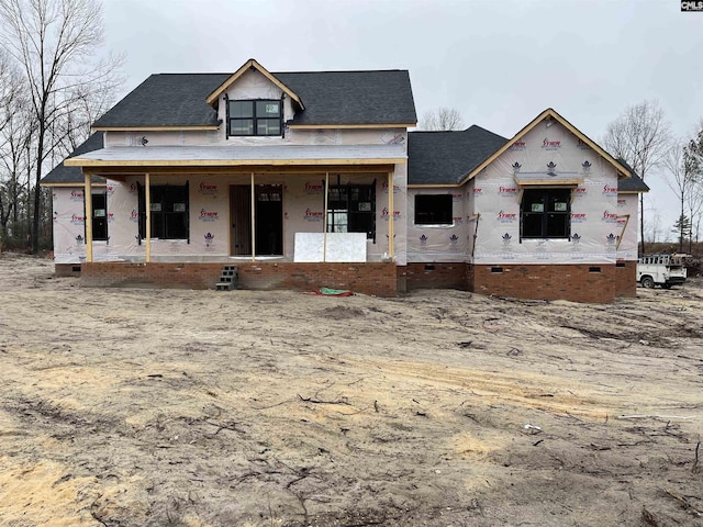 property under construction with a porch