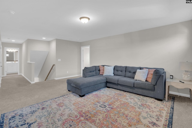 view of carpeted living room