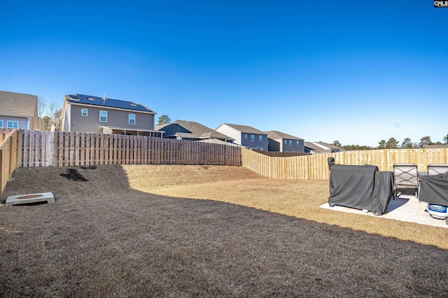 view of yard with a patio area