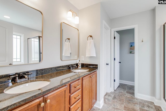 bathroom featuring vanity