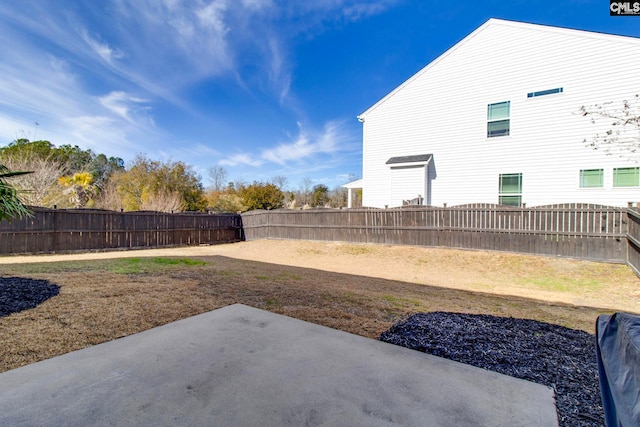 view of yard featuring a patio