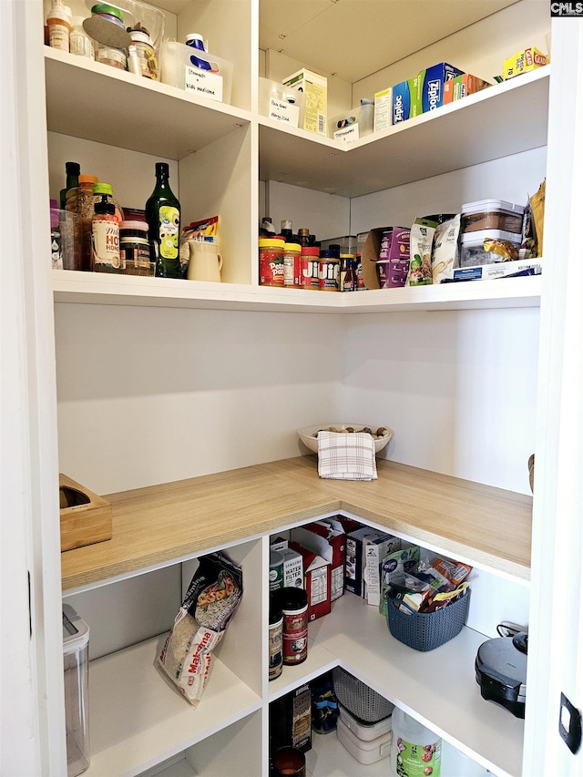 view of pantry