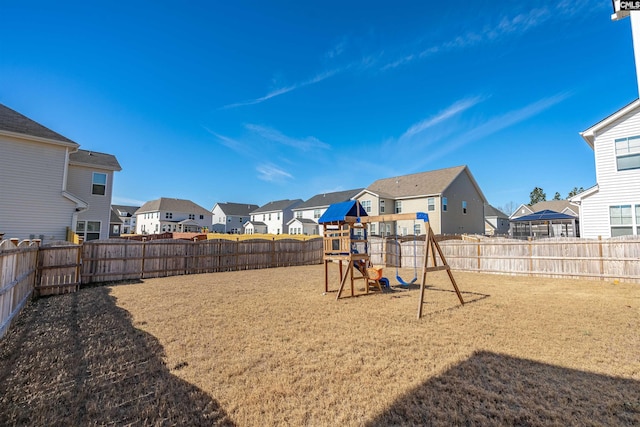 view of yard featuring a playground