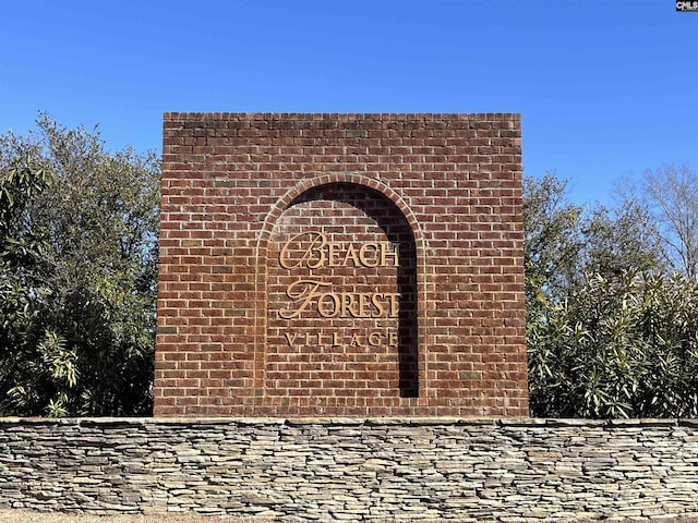 view of community sign