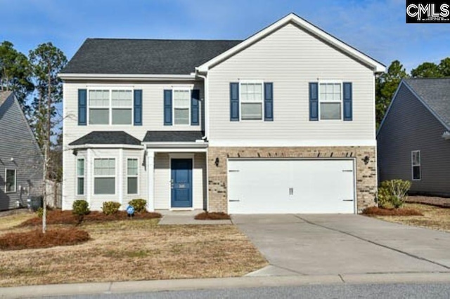 view of front of house featuring a garage