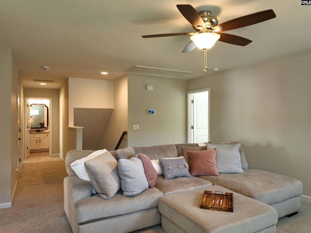 view of carpeted living room