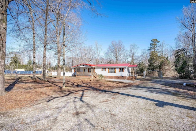 view of front of home with a porch