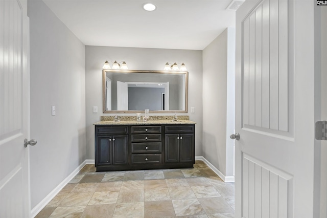 bathroom featuring vanity