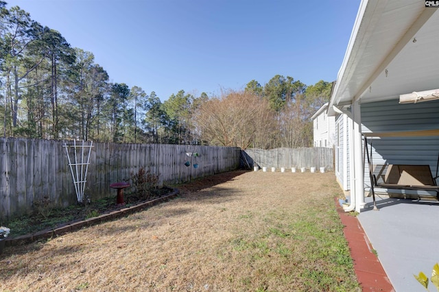 view of yard with a patio