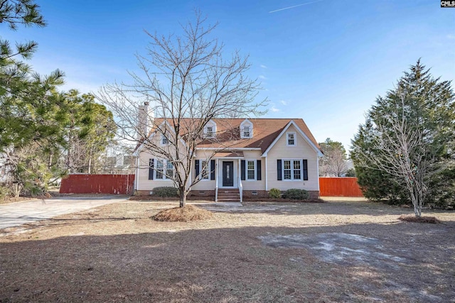 view of cape cod house