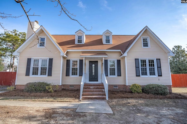 view of cape cod house