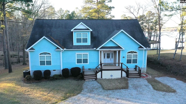 view of front of home with central AC unit