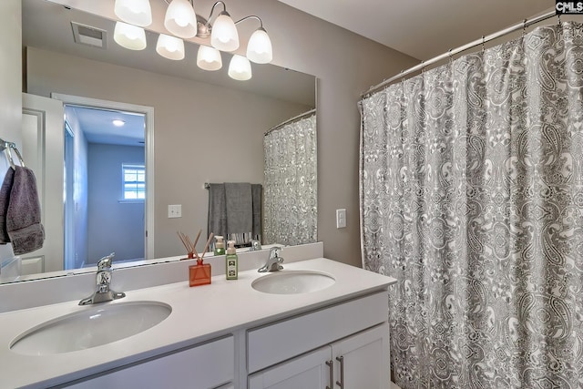 bathroom featuring vanity