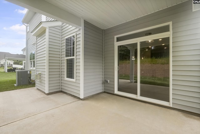 view of patio / terrace featuring central air condition unit