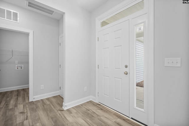 entrance foyer featuring light hardwood / wood-style floors