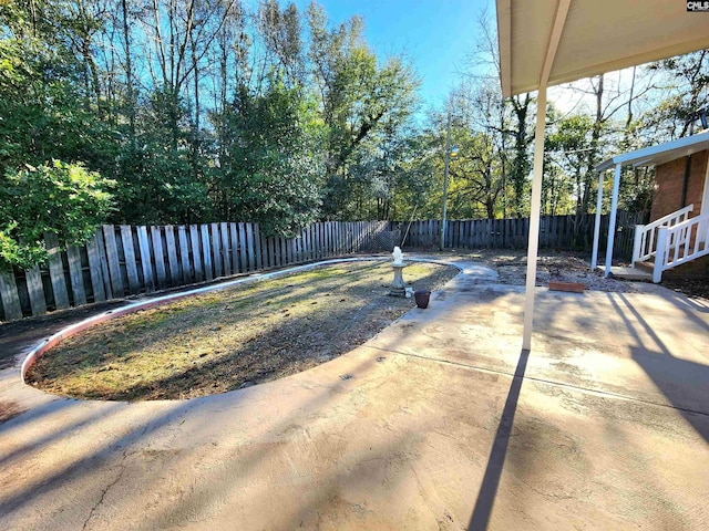 view of yard featuring a patio area