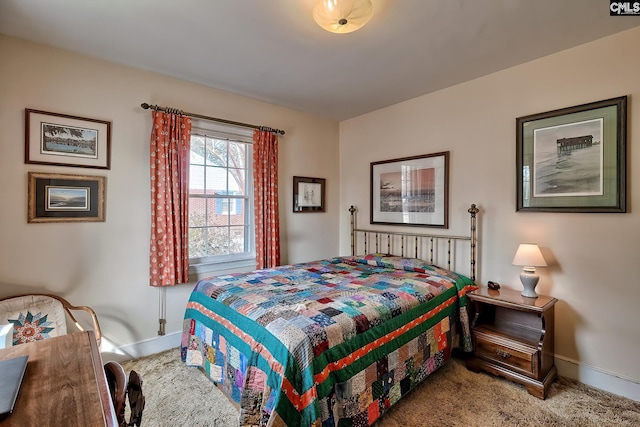 bedroom with carpet flooring