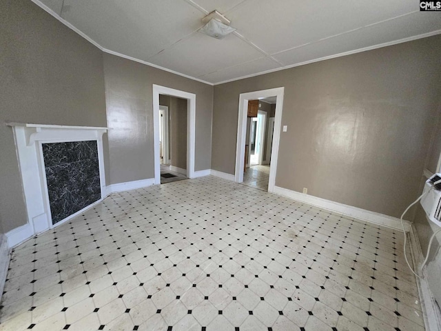 6500 White St, Kershaw, SC 29067 - unfurnished living room with ornamental molding