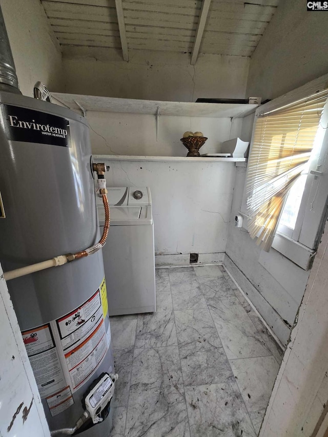 utilities with washer / dryer and gas water heater