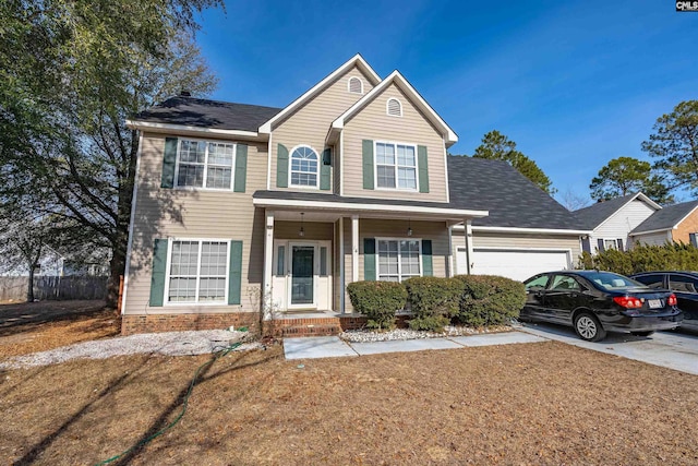 view of front of house featuring a garage