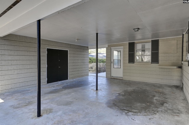 view of patio with a carport