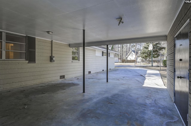 view of patio with a carport