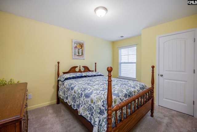 bedroom with carpet floors