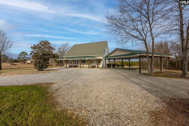 exterior space with a porch