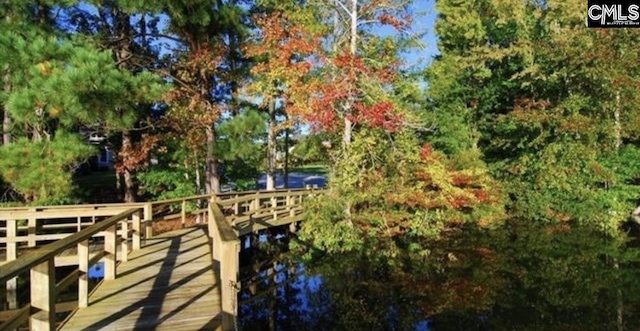 view of dock