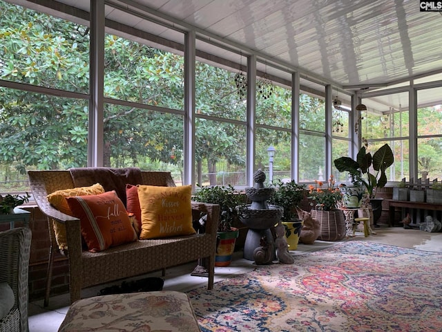 sunroom / solarium featuring a wealth of natural light