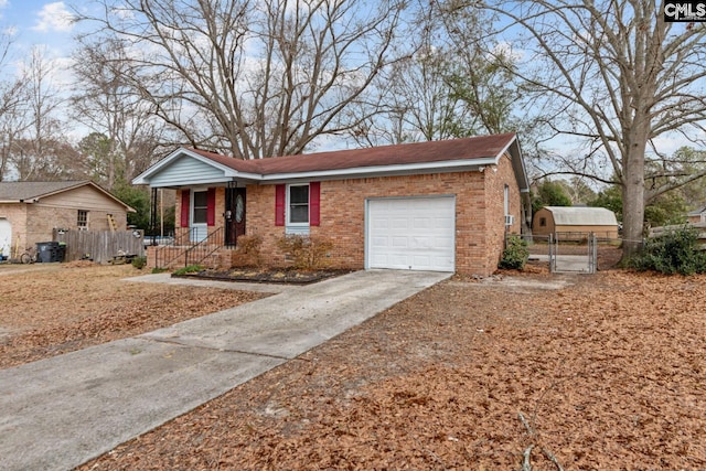 ranch-style house with a garage