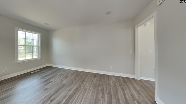 empty room featuring light hardwood / wood-style flooring