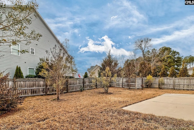 view of yard featuring a patio