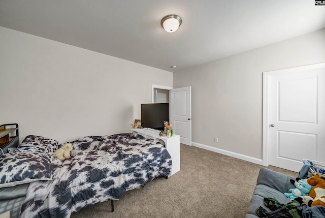 bedroom with carpet