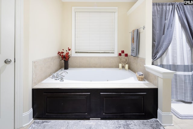 bathroom featuring a bathing tub