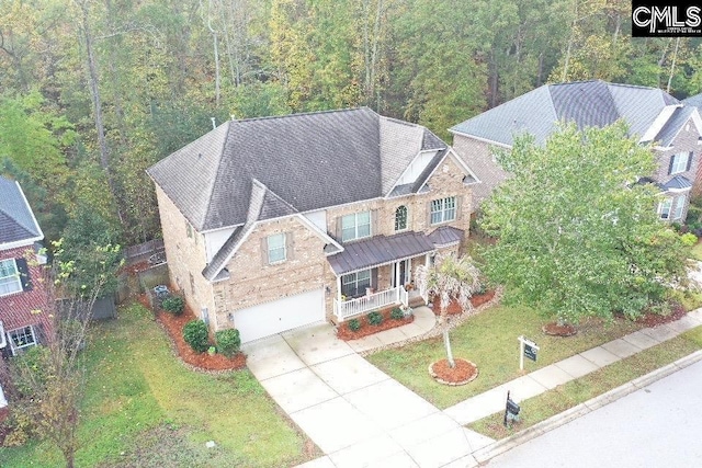 birds eye view of property