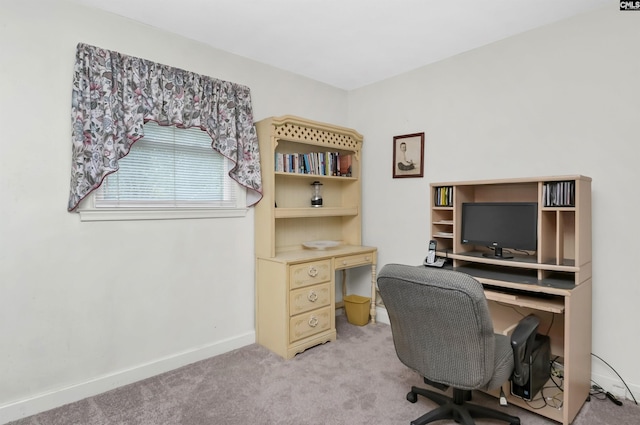 view of carpeted office